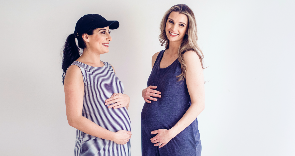 Pregnant woman wearing a stylish maternity outfit, walking confidently from office to evening outing