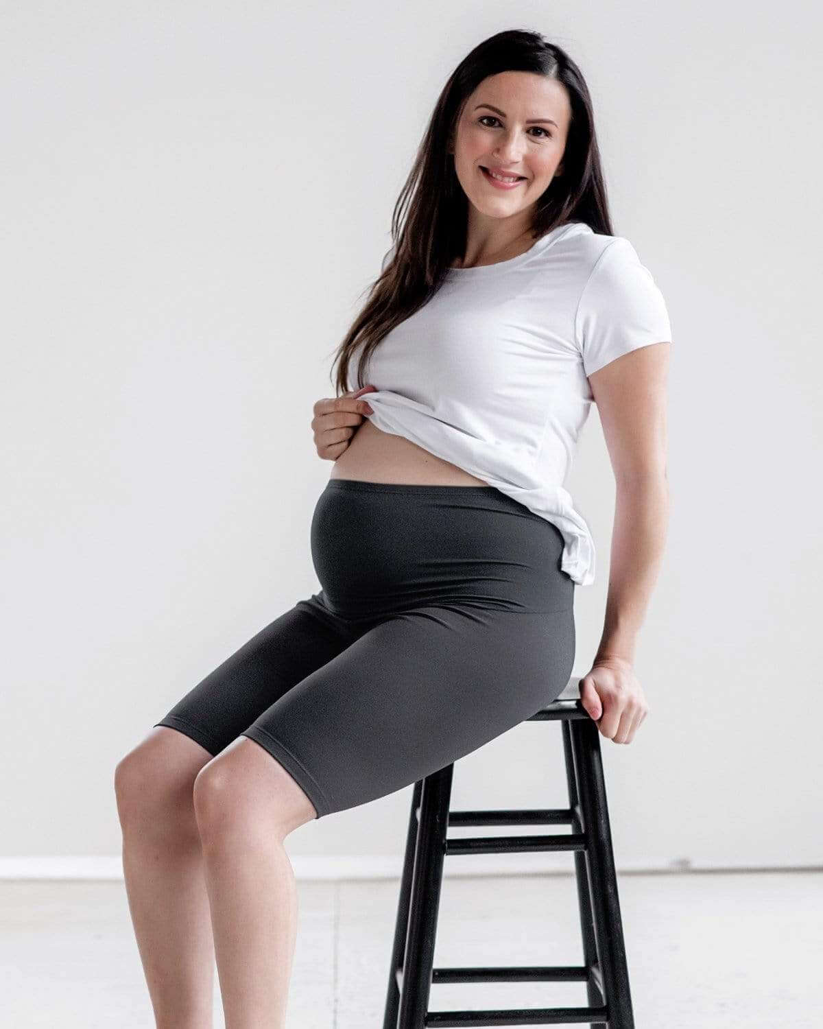 maternity bike shorts for under dresses HATCH Collection Ultimate Maternity Over The Bump Bike Short