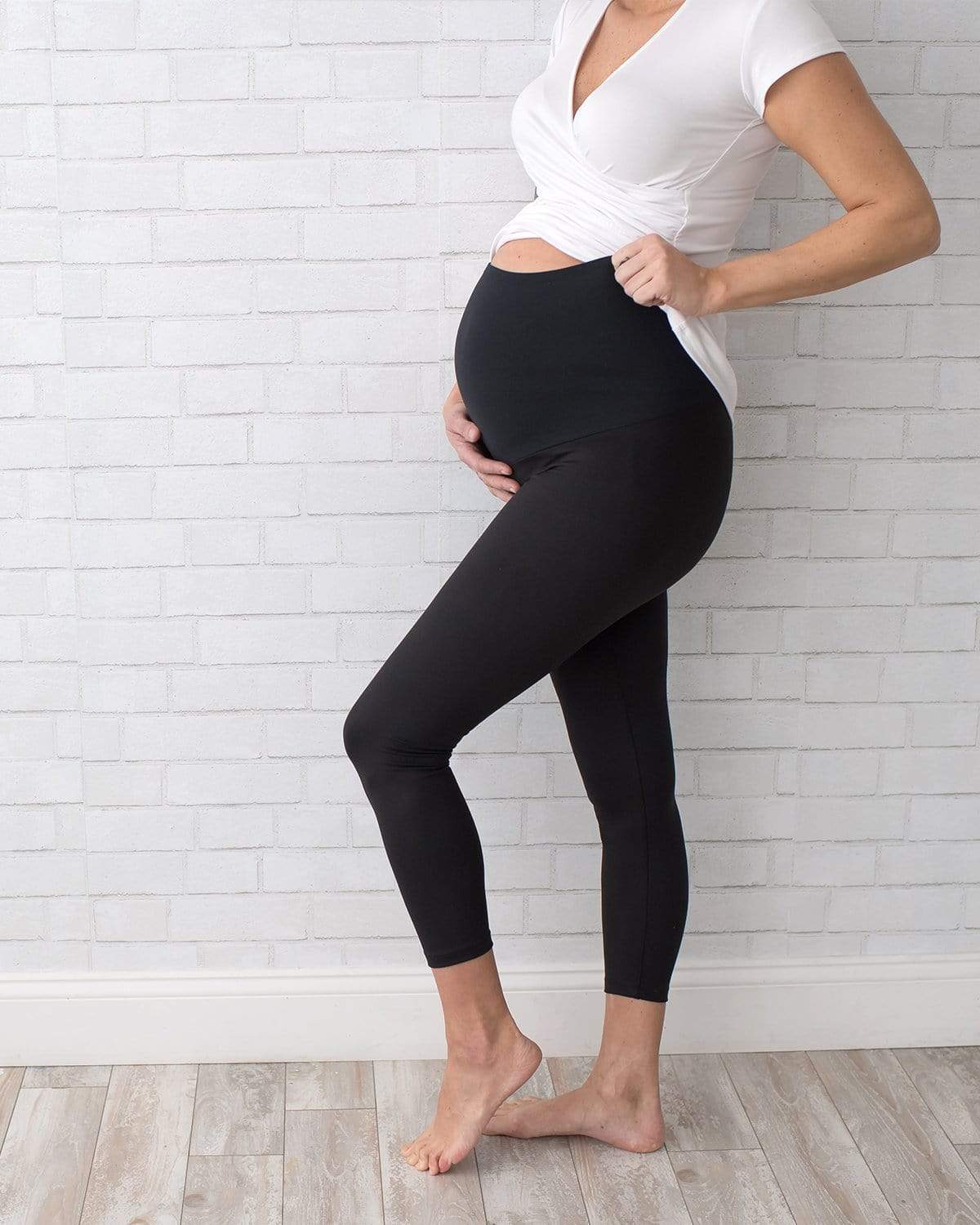 Ribbed Cotton Melange Brown Maternity Legging (pregnancy & Postpartum), Pregnancy clothes Ribbed Cotton Melange Brown Maternity Legging (pregnancy & Postpartum), Pregnancy clothes