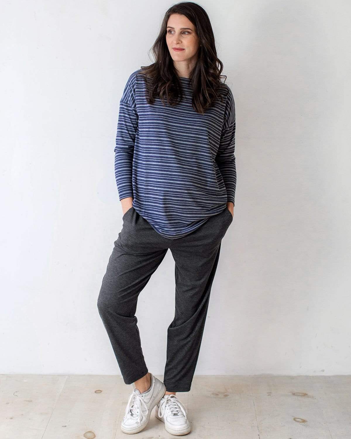 Tupelo Honey Mama Maternity Straight Pants Charcoal Heather / XS Pant