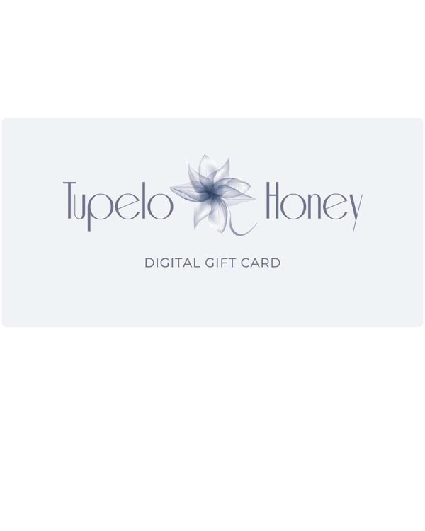 An email deliverable Tupelo Honey digital gift card with a logo and text presentation.
