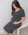 Tupelo Honey Bella Bump Maternity Dress CHARCOAL HEATHER / XS Dress