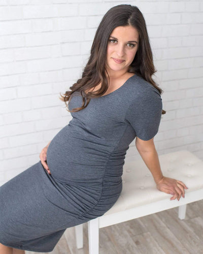 Tupelo Honey Bella Bump Maternity Dress CHARCOAL NAVY / XS Dress