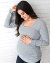 Tupelo Honey Bella Bump Maternity Top PENCIL STRIPE / XS Long Sleeve Top