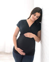Tupelo Honey Cameron Maternity Top XS / BLACK Short Sleeve Top