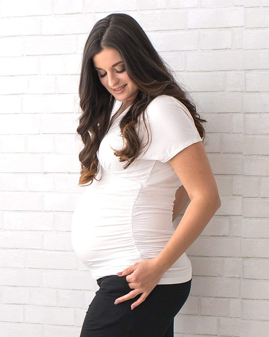 Tupelo Honey Cameron Maternity Top XS / BLACK Short Sleeve Top
