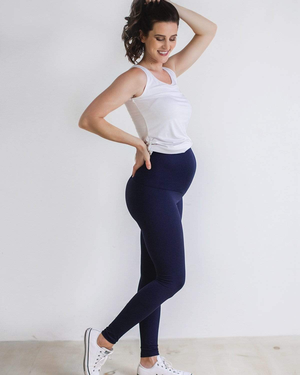 Over-the-Belly Band Soft Touch Legging - Thyme Maternity