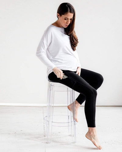 Tupelo Honey Everyday Maternity Pocket Ankle Leggings BLACK / XS Pant