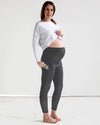 Tupelo Honey Everyday Maternity Pocket Ankle Leggings DARK GRAY / XS Pant