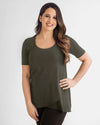 Tupelo Honey Lily Nursing Tee OLIVE / XS Nursing Top