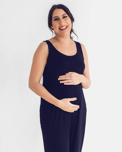 Tupelo Honey Mama Maternity Jumpsuit NAVY / XS Jumpsuit