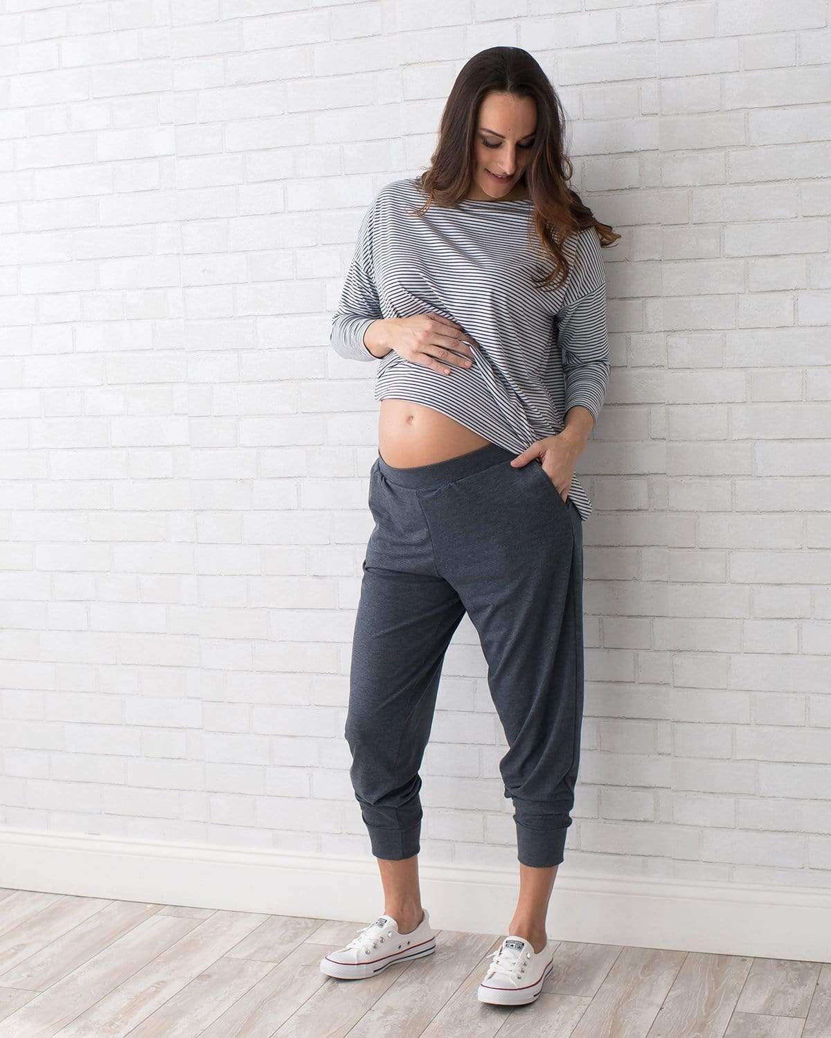 Terez Womens Fitness Workout Capri Pants Gray XXS at  Women's  Clothing store