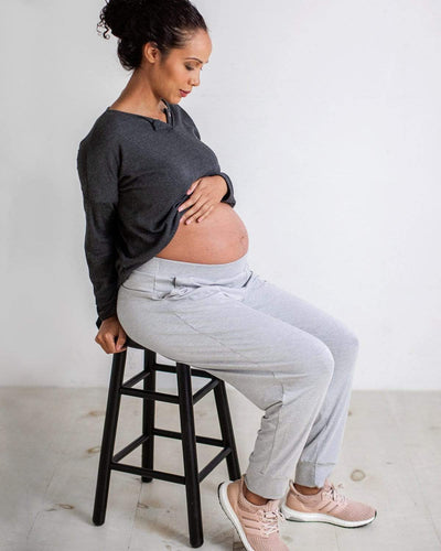 Tupelo Honey Mama Maternity Pants GRAY HEATHER / XS Pant