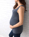 Tupelo Honey Maternity Body Tank CHARCOAL NAVY / XS Tank