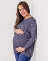 Tupelo Honey Maya Maternity Dolman CHANNEL STRIPE / XS Long Sleeve Top