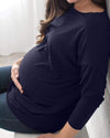 Tupelo Honey Maya Maternity Dolman NAVY / XS Long Sleeve Top