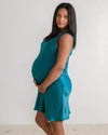 Tupelo Honey Satin Maternity Nightgown TEAL / XS Gown