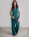 Tupelo Honey Satin Maternity Pajama Pants TEAL / XS Pant