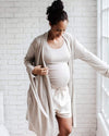 Tupelo Honey Satin Maternity Sleep Shorts CHAMPAGNE / XS Short