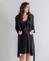 Tupelo Honey Soft Rib Maternity  Robe BLACK / S/M Robe