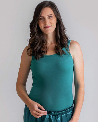 Tupelo Honey Soft Rib Maternity Tank TEAL / XS Tank