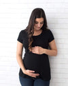 Tupelo Honey Tara Maternity Tee BLACK / XS Short Sleeve Top